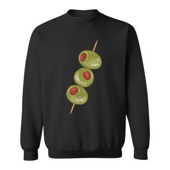 Olives On A Toothpick Martini Cocktail Ready Sweatshirt - Thegiftio UK