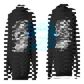 Orca Animal Avec Un Orque Noir Clair De Lune Sweater e - Cadeauxyz