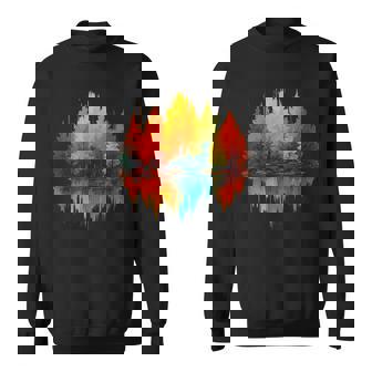 Outdoor Wildlife Abstract Nature Reflection Forest Trees Sweatshirt - Thegiftio