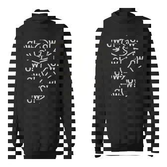 Ow Ow Ow Ow Character Humor Sketch Sweatshirt - Thegiftio
