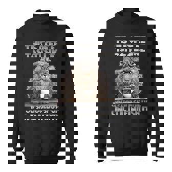 Pallas Cat T コーヒー愛好家のための朝の不満 マヌルネコ スウェットシャツ - Kawaiitshirt