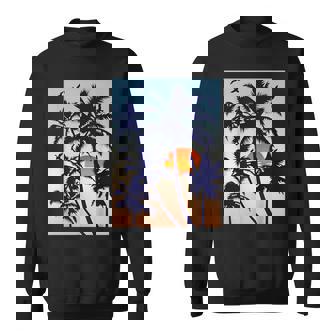 Palmier Coucher De Soleil Plage Tropicale Sweater e - Cadeauxyz