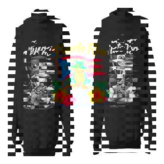 Hispanic Heritage Month Puerto Rico Coqui Frog Taino Symbol Sweatshirt - Monsterry