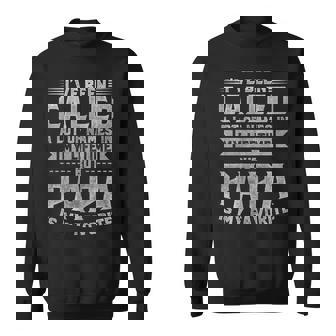 Papa Is My Favorite Name Father's Day Papa Sweatshirt - Monsterry