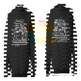 Papasaurus T Rex Dinosaur Papa Saurus Family Matching Sweatshirt - Monsterry