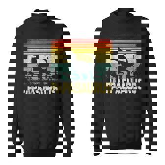 Papasaurus T Rex Dinosaur Papa Saurus Father's Day Sweatshirt - Monsterry