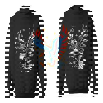 Patriotic Bald Eagle American Flag 4Th Of July Eagle Usa Sweatshirt - Thegiftio