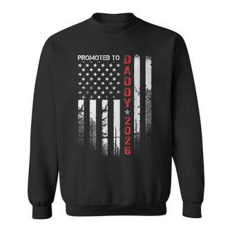 Patriotic Dad 2026 Promoted To Daddy Est 2026 New Dad 2026 Sweatshirt - Thegiftio UK