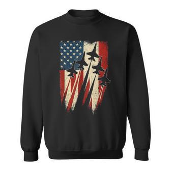 Patriotic Usa Flag Fighter Jets 4Th Of July For Boys Sweatshirt - Thegiftio UK