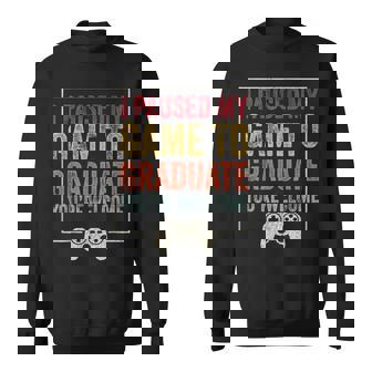 I Paused My Game To Graduate Gamer Graduation Boys Sweatshirt - Thegiftio UK