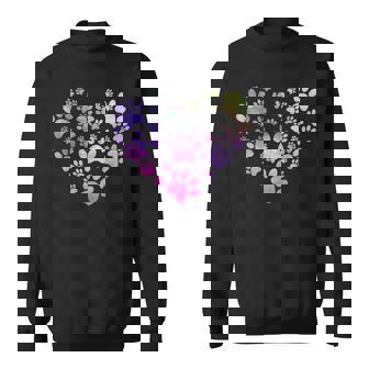 Paw Heart 足跡 犬のハート 犬のアクセサリー ギフト スウェットシャツ - Kawaiitshirt