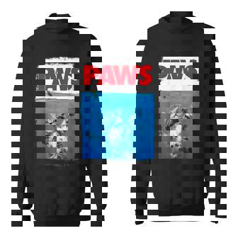 Paws 猫とネズミ トップス かわいい 面白い猫好きのパロディトップ スウェットシャツ - Kawaiitshirt