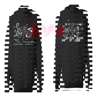 Peace Love Alabama Alabama Football Lover Game Day Sweatshirt | Mazezy