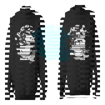 Peace Out 星条旗 ピースサイン 男女 色あせ スウェットシャツ - Kawaiitshirt