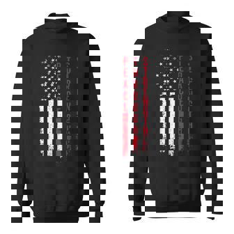 Peace Through Strength Distressed Flag Usa Graphic Sweatshirt | Mazezy