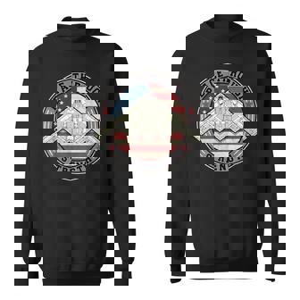 Peace Through Strength Distressed Flag Usa Graphic Sweatshirt - Thegiftio UK