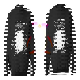 Penguin Wearing Sunglasses Bird Graphic Sweatshirt - Thegiftio UK