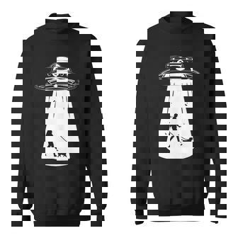 Perro Caminando Alien Espacio Ovni Alien In Mangas Camisa de entrenamiento - Regaloses