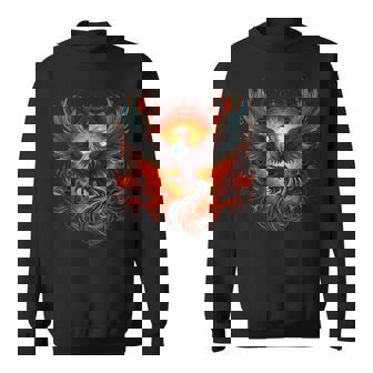 Phoenix Reborn Rejuvenation Fire Phoenix Bird Mythical Bird Sweater e - Cadeauxyz