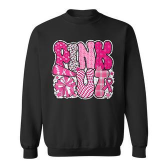 Pink Out Cheer Football Pink Ribbon Breast Cancer Awareness Sweatshirt - Monsterry