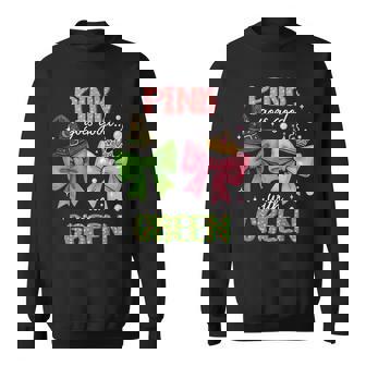 Pink Goes Good With Green Halloween Witch Pink& Green Wizard Sweatshirt - Monsterry