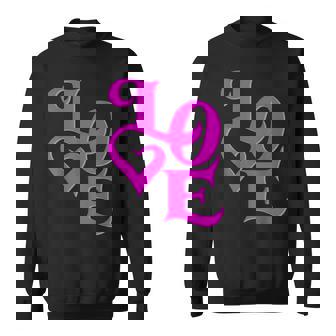 Pink Love ピンクカラーグラフィック スウェットシャツ - Kawaiitshirt