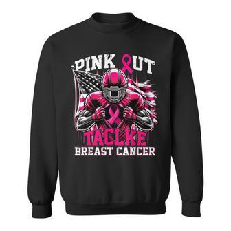 Pink Out Tackle Football Breast Cancer Awareness Boys Sweatshirt - Thegiftio UK