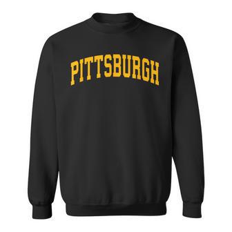 Pittsburgh Throwback Print Classic Sweatshirt - Thegiftio UK