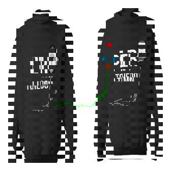 Pltr To The Moontock Ticker Wsb 面白いミーム スウェットシャツ - Kawaiitshirt