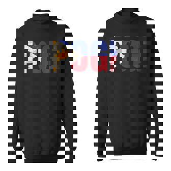 Pogi フィリピンのスラングとフィリピン国旗。 スウェットシャツ - Kawaiitshirt