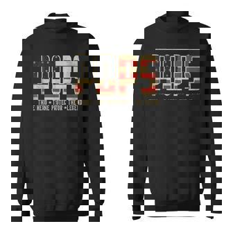 Pops Protector Hero Legend Usa Flag Pops Father's Day Sweatshirt - Monsterry