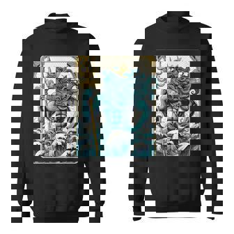 Poseidon Trident Tarot Card Eigneur De La Mer Dieu Grec Sweater e - Cadeauxyz