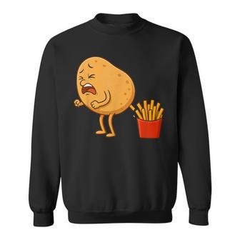 Potato Pooping French Fries s Potato Food Eaters Sweatshirt - Thegiftio UK