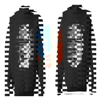 President Trump Portrait 4Th July Sweatshirt | Mazezy