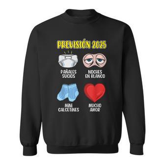 Prévision 2025 Papá Mamá Divertido Anuncio Embarazada Bebé Camisa de entrenamiento - Regaloses