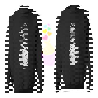 Pride レズビアン ゲイバイセクシャル トランスジェンダー 指 ハート付き スウェットシャツ - Kawaiitshirt