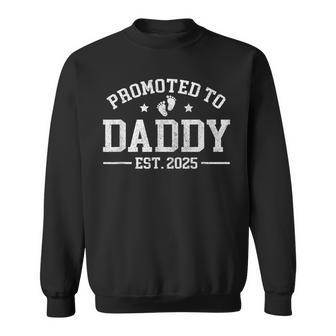 Promoted To Daddy Est 2025 Baby Announcement For New Dad Sweatshirt - Thegiftio UK