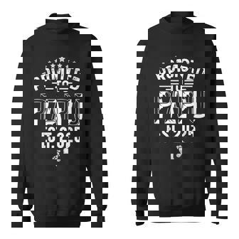 Promoted To Papu Est2025 Fathers Day First Time Papu Sweatshirt - Thegiftio