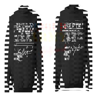Proud Army Girlfriend American Flag Veteran Military Sweatshirt - Monsterry