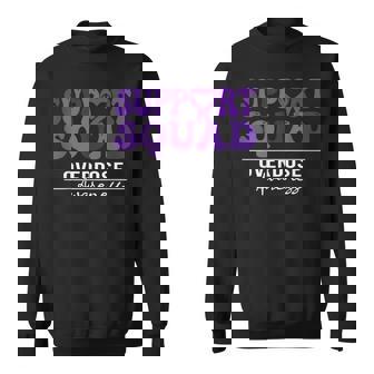 Purple Overdose Awareness Support Squad Overdose Awareness Sweatshirt - Thegiftio