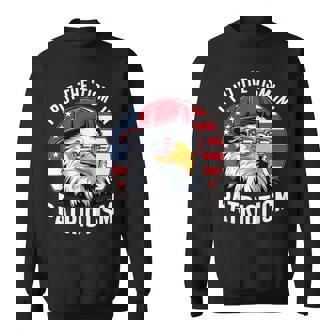I Put The Tism In Patriotism Athletic American Bald Eagle Sweatshirt | Mazezy