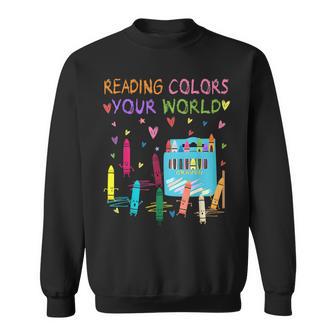Reading Colors Your World Summer Reading 2025 Book Reading Sweatshirt - Thegiftio UK