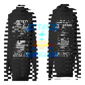 Ready To Attack Kindergarten Shark First Day Of School Boys Sweatshirt | Mazezy
