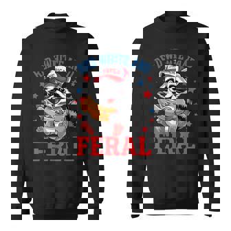 Red And Feral 4Th Of July ユーモア キッズ アメリカ スウェットシャツ - Kawaiitshirt