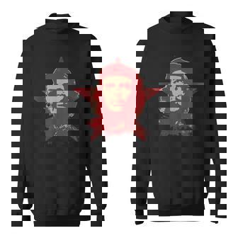Red Che Guevara Guerrillatar Cuban Revolution Heritage Sweatshirt - Seseable