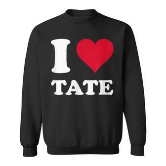 Red Heart I Love Tate Sweatshirt - Thegiftio UK