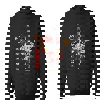 Redpider Lily And Japanese Anime Retro Oniamurai Mask スウェットシャツ - Kawaiitshirt