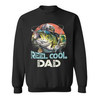 Reel Cool Dad Fishing Vintage Retro Father's Day Sweatshirt - Thegiftio UK
