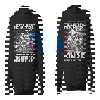 Regulators Mount Up 4Th Of July Patriotic American Flag Sweatshirt - Monsterry
