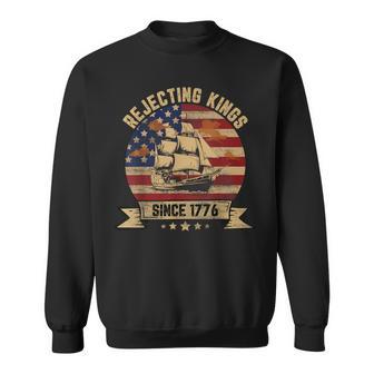 Rejecting Kings Since 1776 Vintage Patriotic Usa Sweatshirt - Thegiftio UK